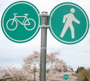 Bicycle/pedestrian sign Bicycle/pedestrian sign